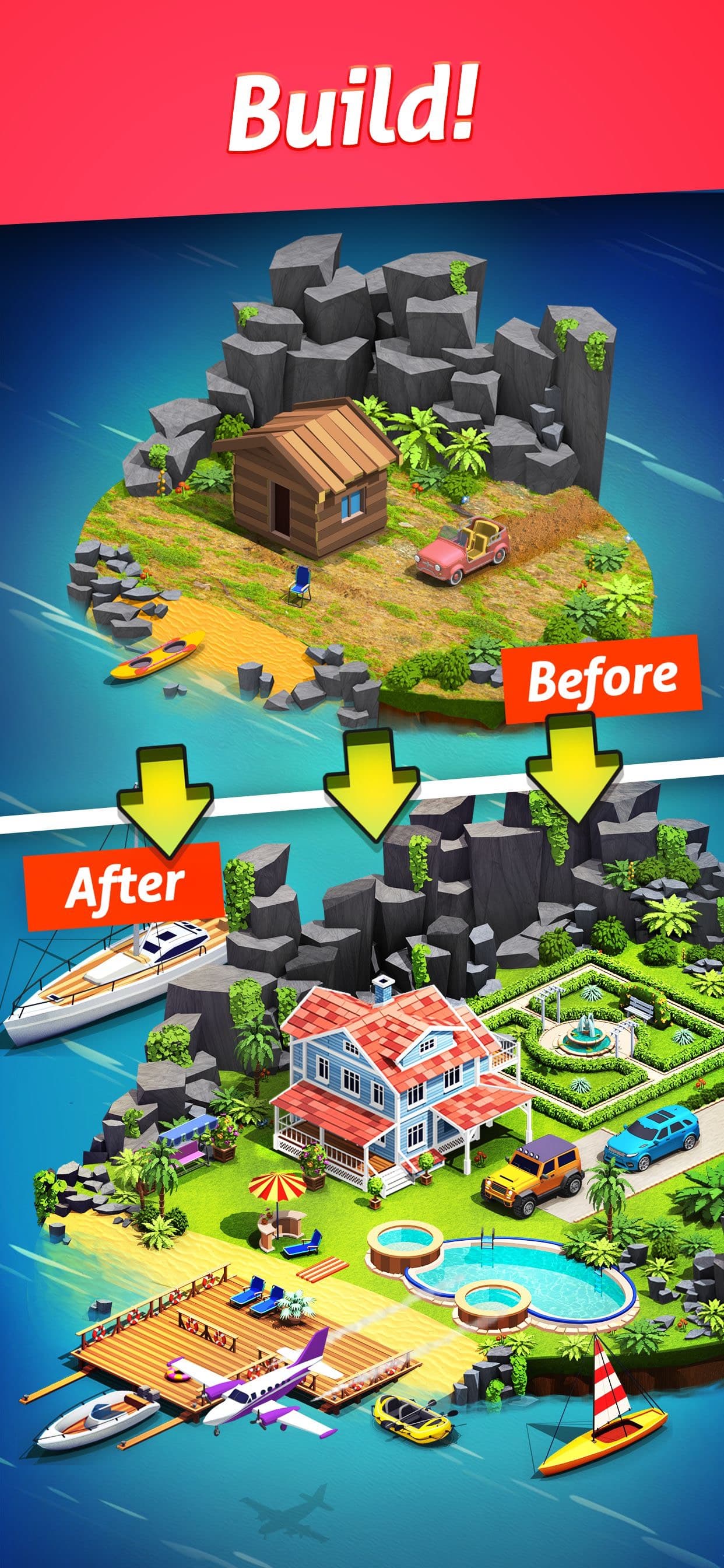Island Building : Merge Games screenshot 1 - screenshot