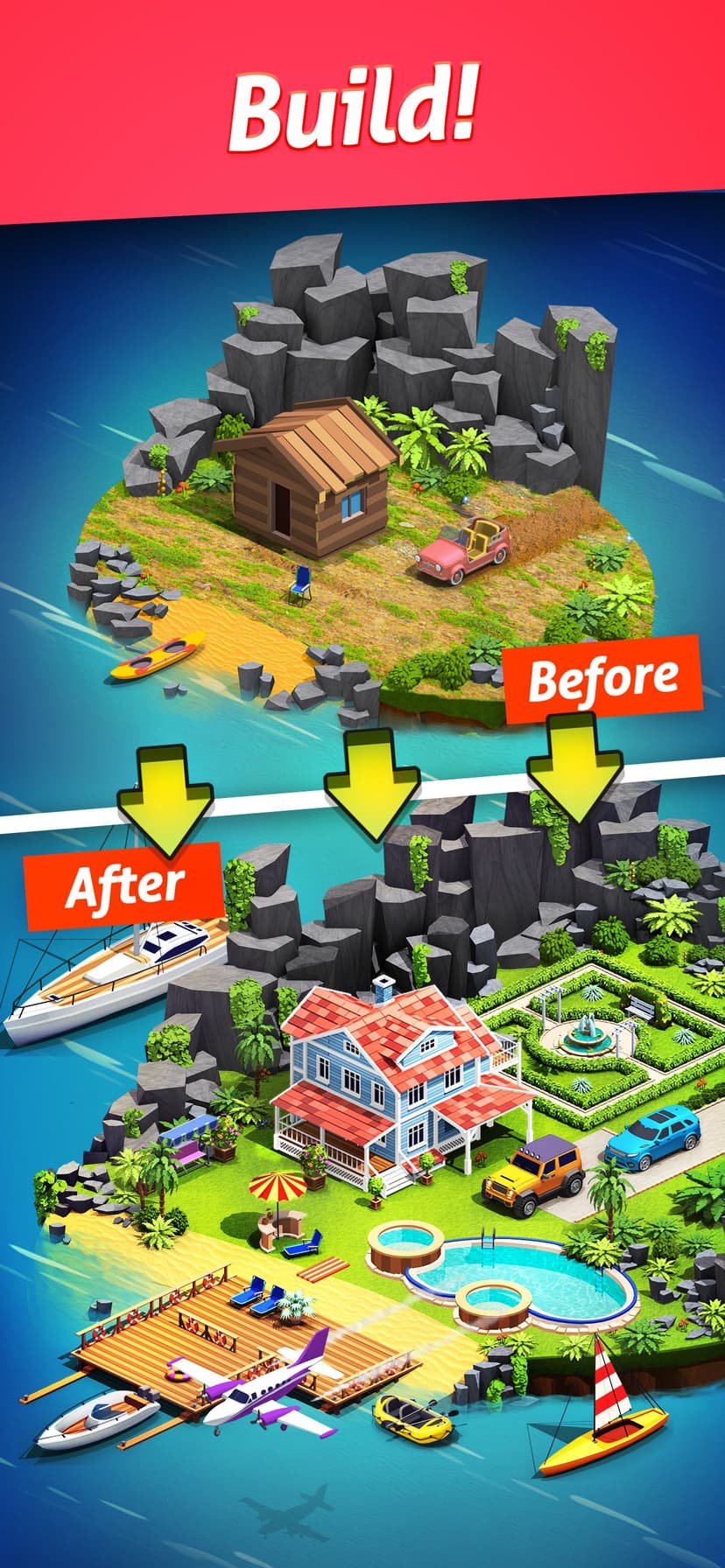 Island Building : Merge Games screenshot 1 - screenshot