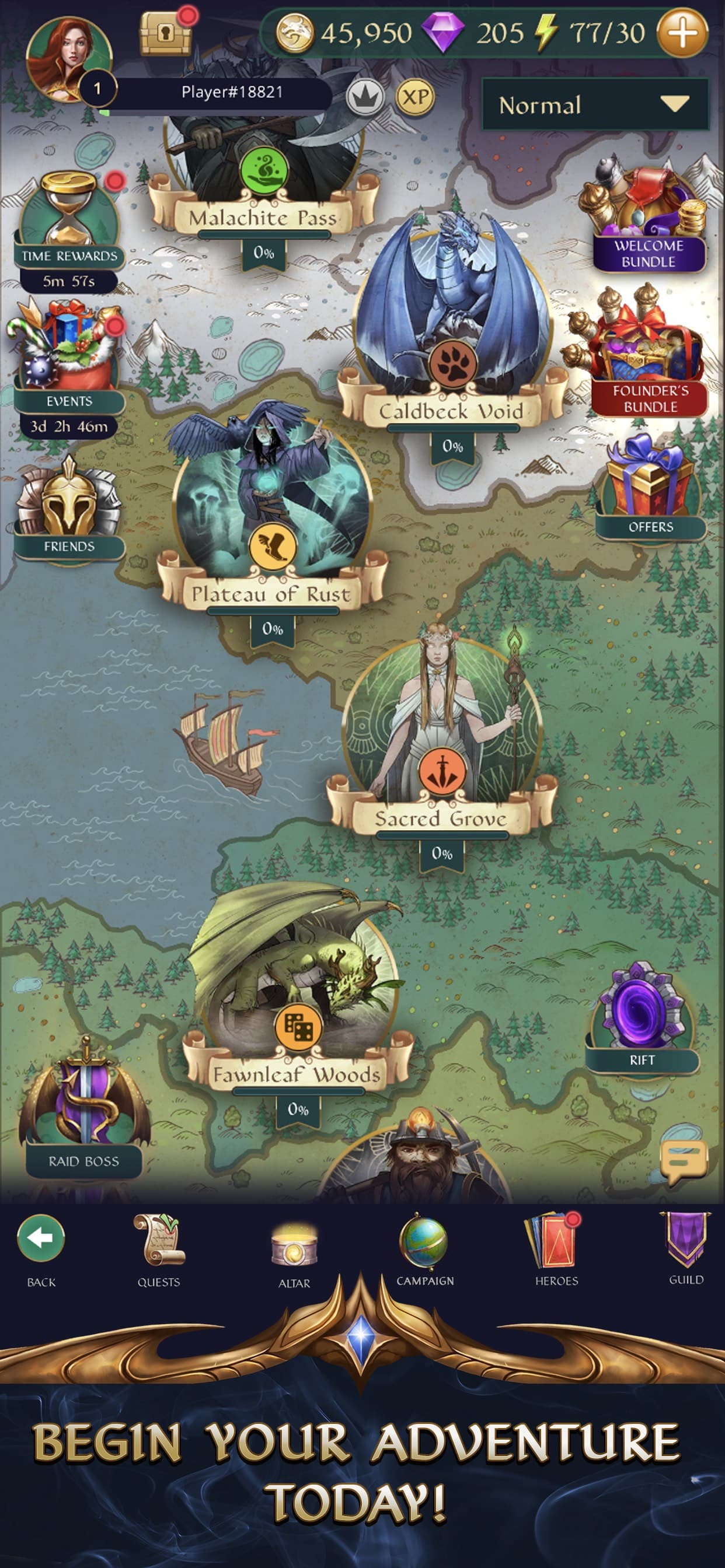 Gemstone Legends - Match 3 RPG screenshot 2 - screenshot