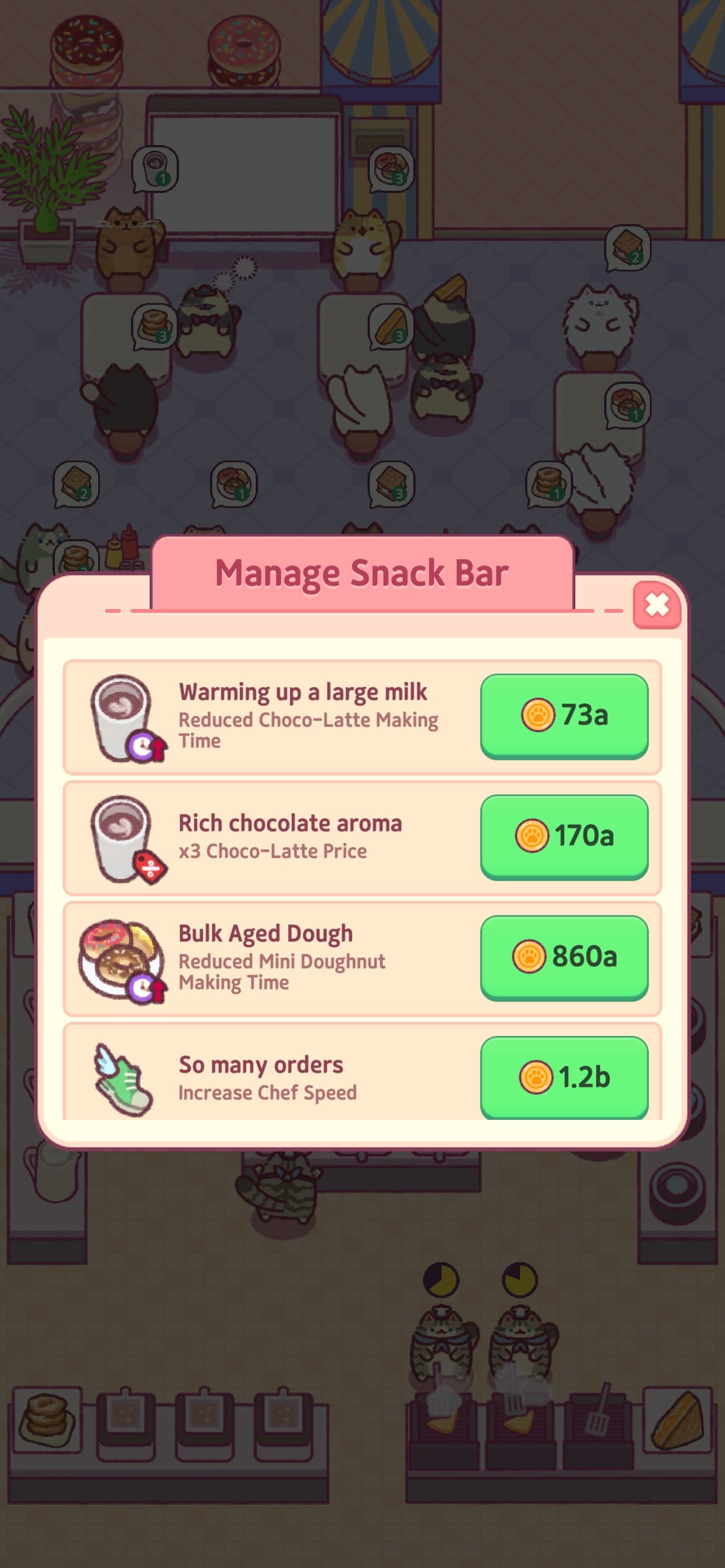 Cat Snack Bar: Food Games screenshot 5 - screenshot