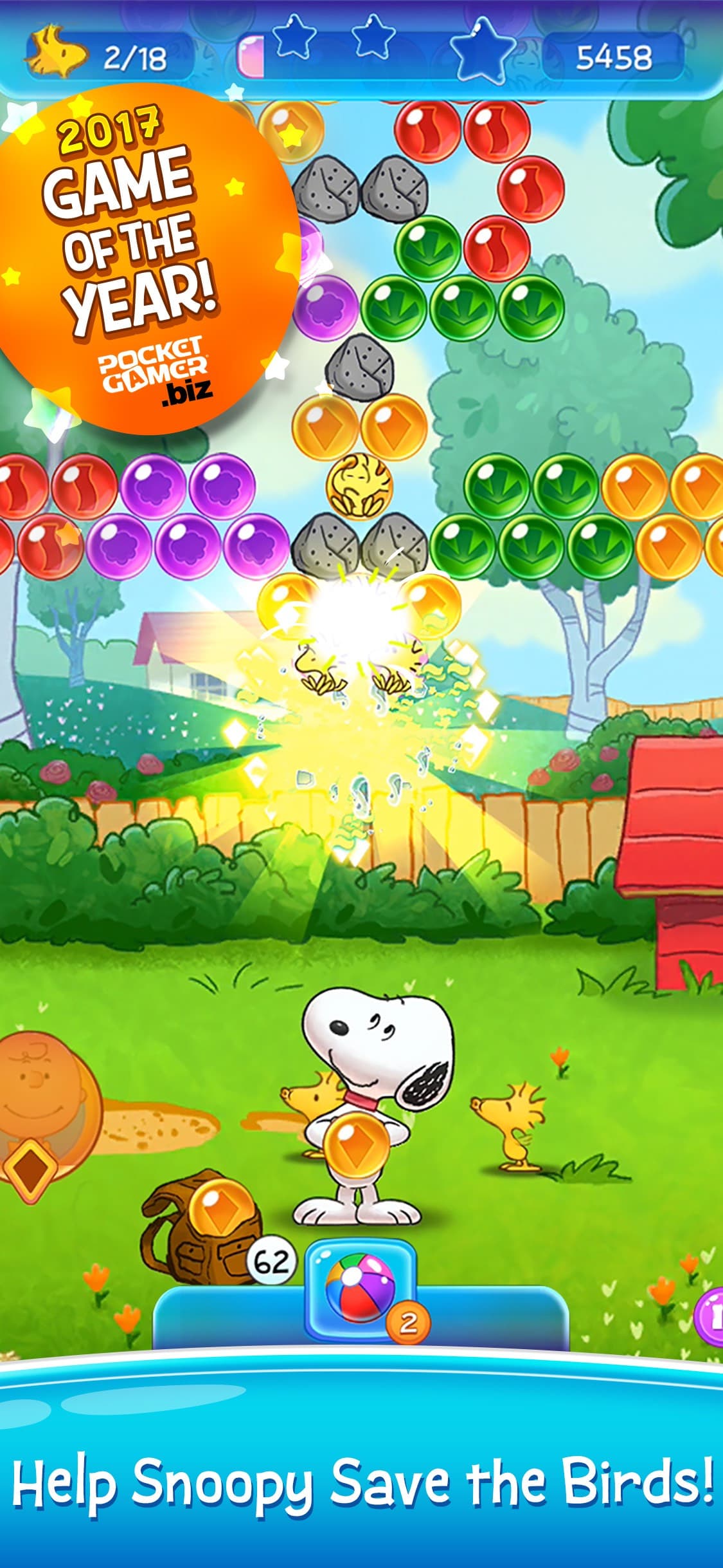 Bubble Shooter - Snoopy POP! screenshot 1 - screenshot