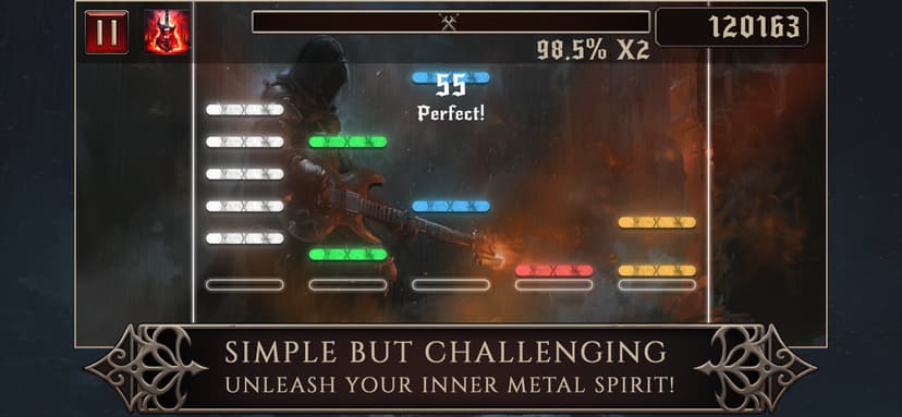 Rhythmetallic: Hero of Guitar screenshot 1 - screenshot