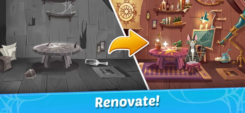 Witch & Cats – Cute Match 3 screenshot 2 - screenshot