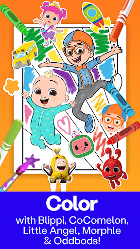 Coloring with Blippi & Friends screenshot 1 - screenshot