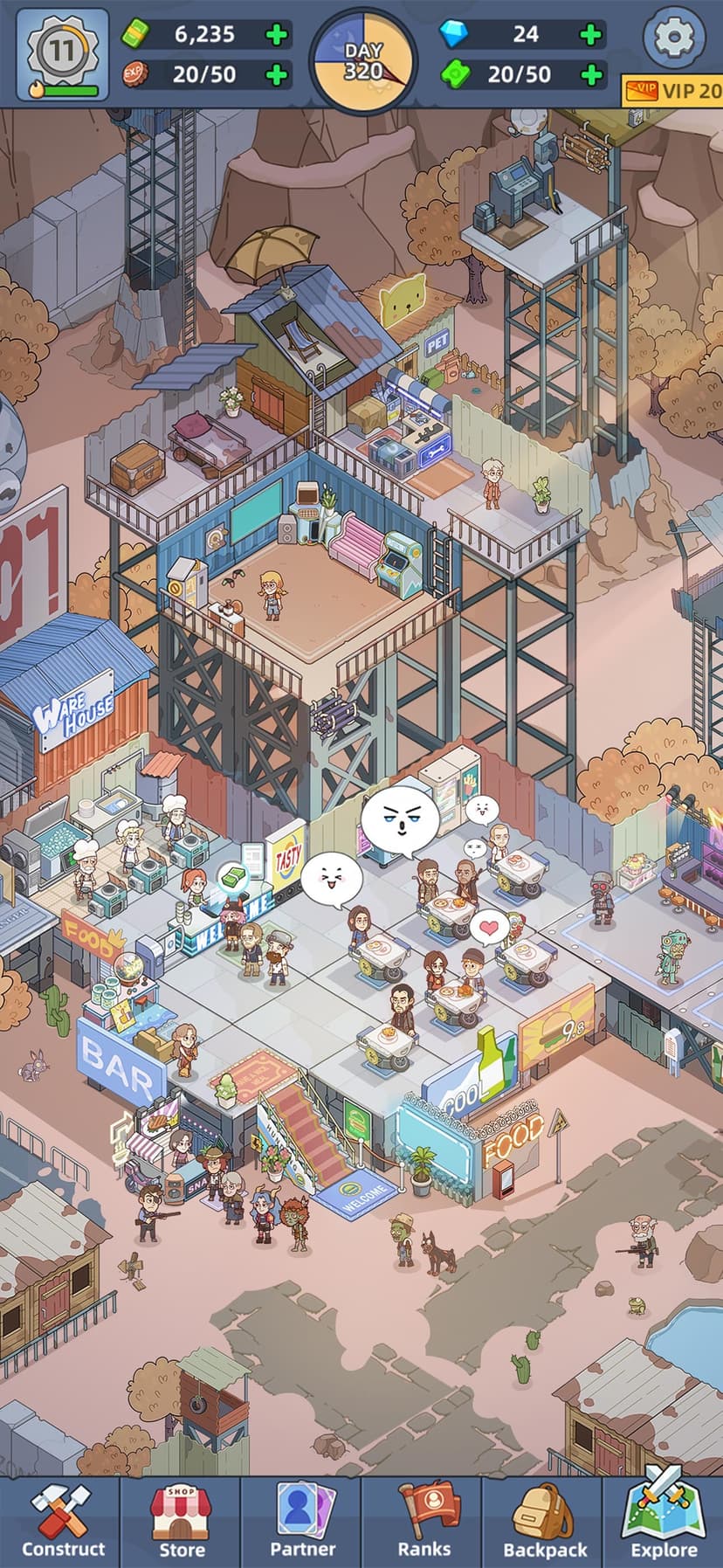 Mini Survival: Zombie Fight screenshot 1 - screenshot