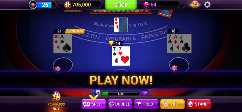 Blackjack 21: online casino screenshot 3 - screenshot