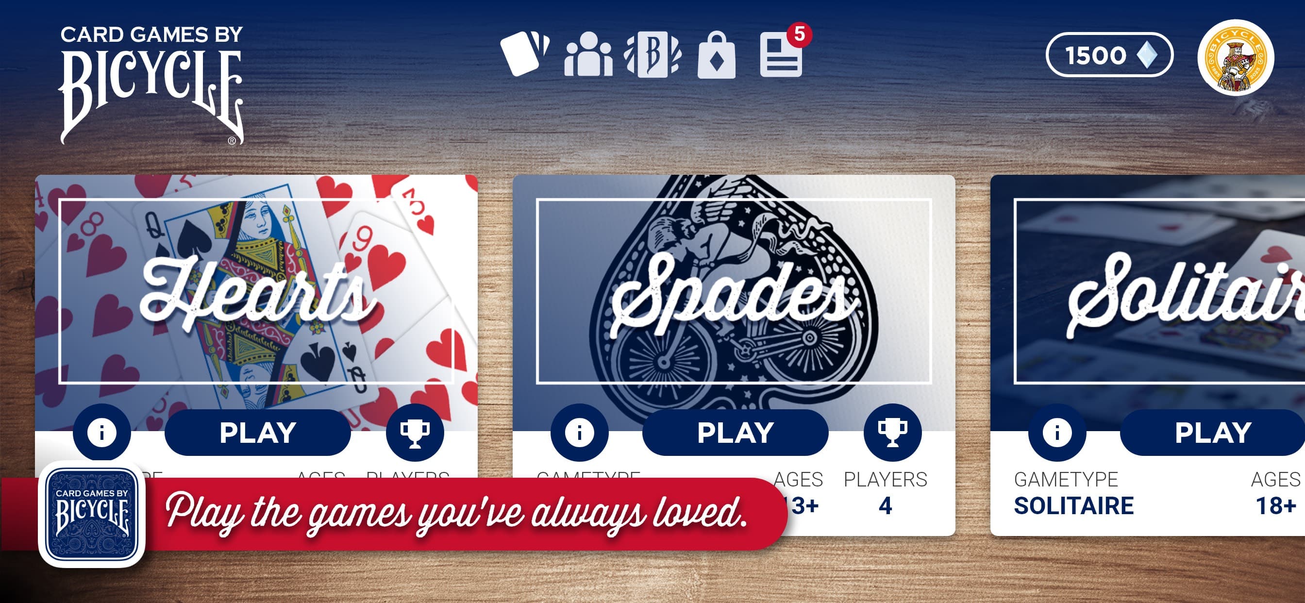 Card Games by Bicycle screenshot 1 - screenshot