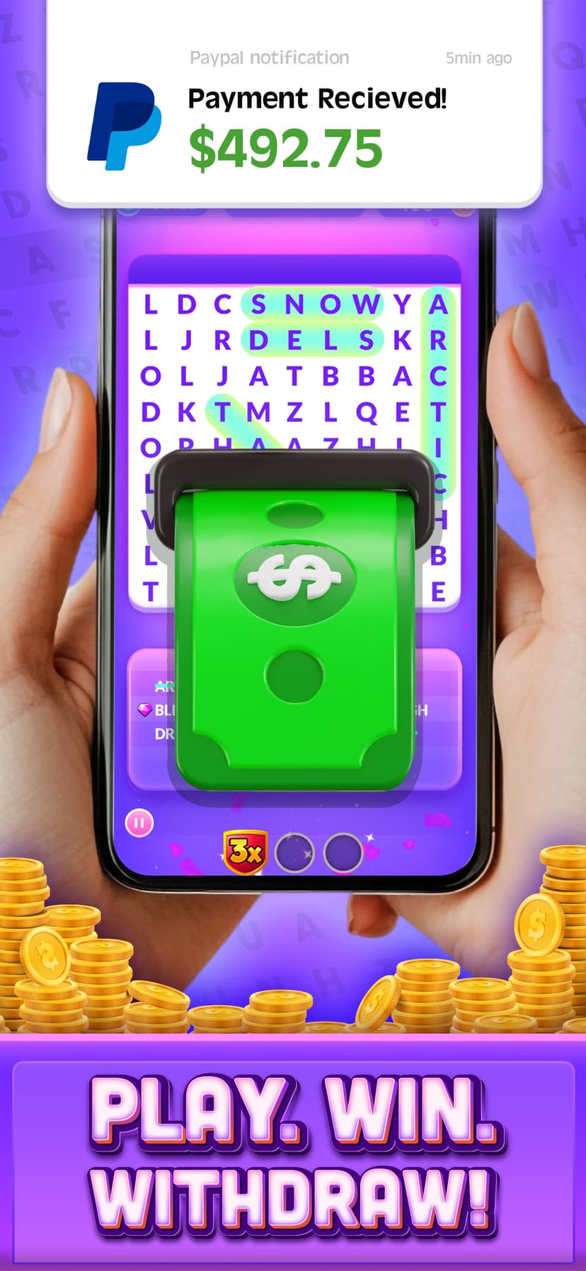 Real Money Word Search Skillz screenshot 2 - screenshot