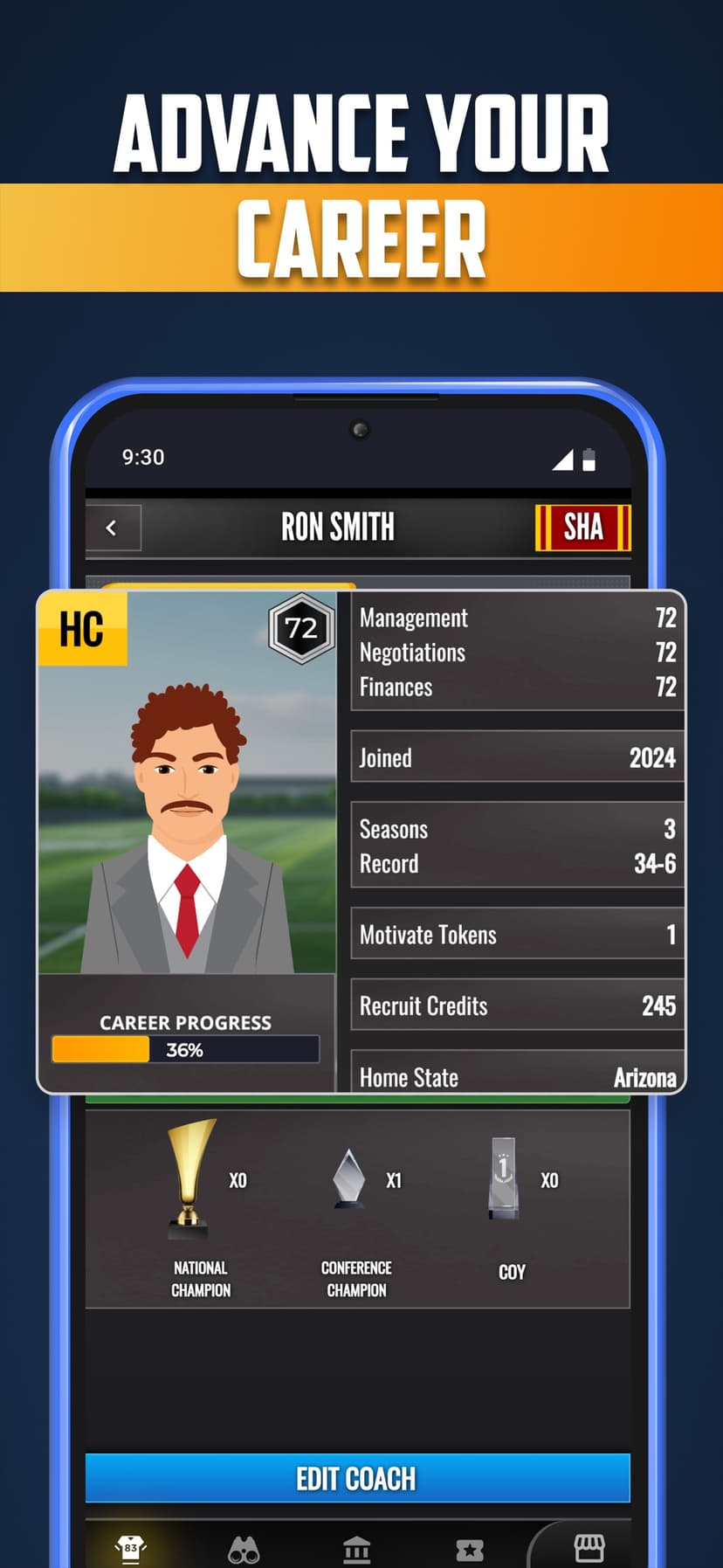ULT College Football Coach screenshot 7 - screenshot