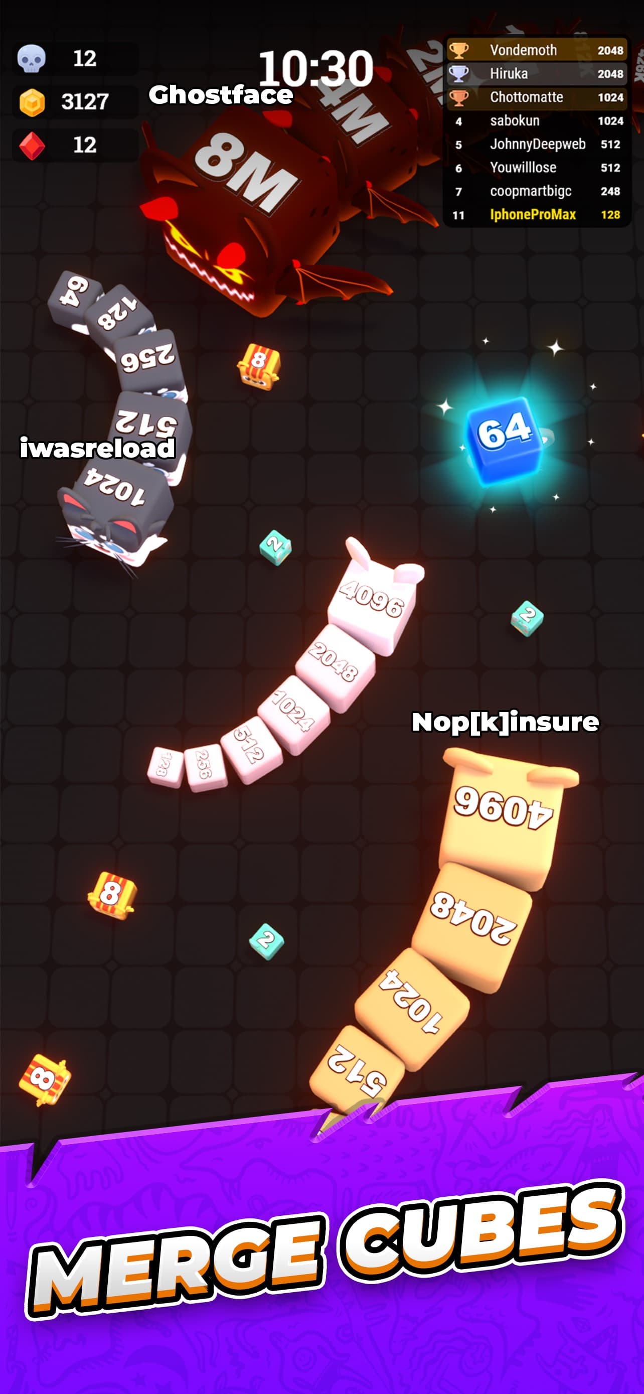 Jelly Cube Snake io screenshot 1 - screenshot