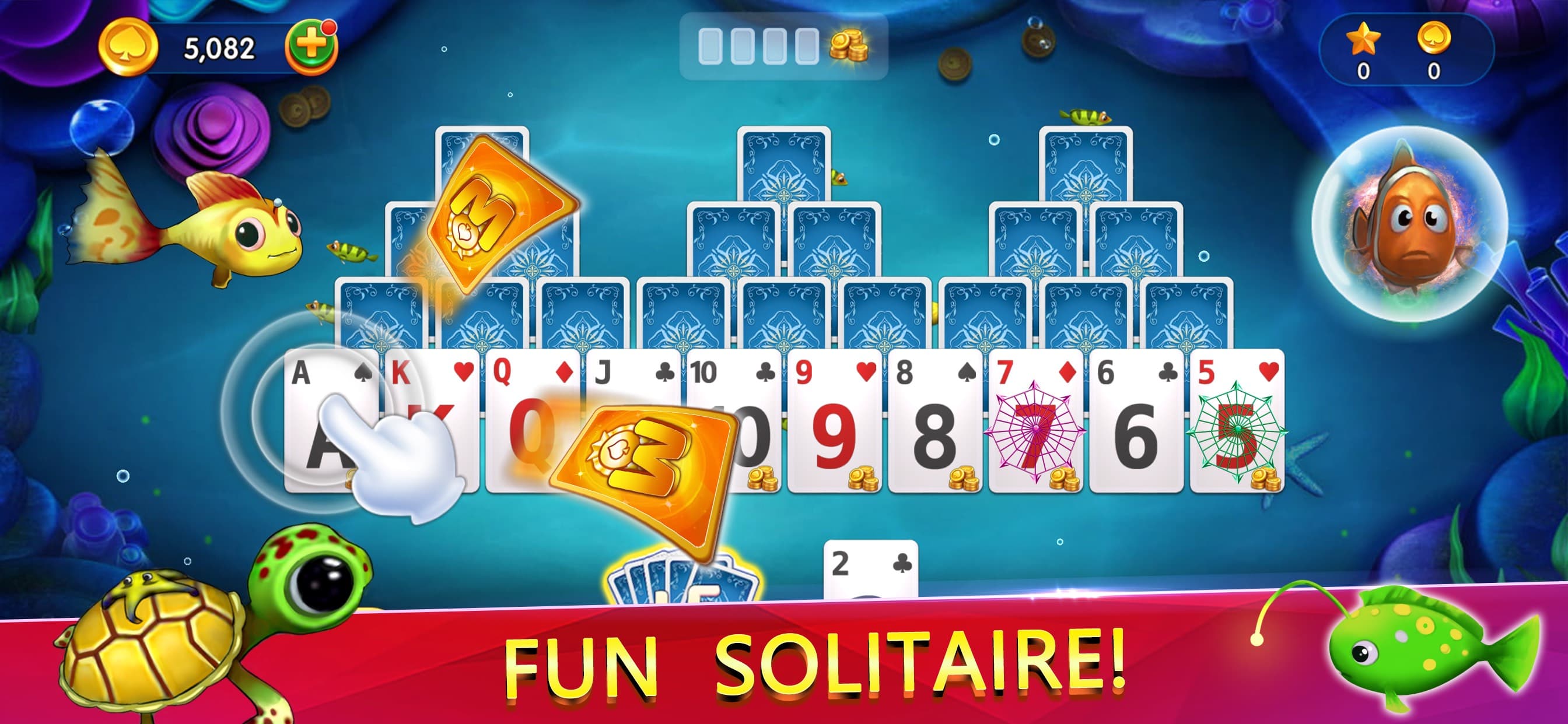 Solitaire UnderSea Tripeaks screenshot 1 - screenshot