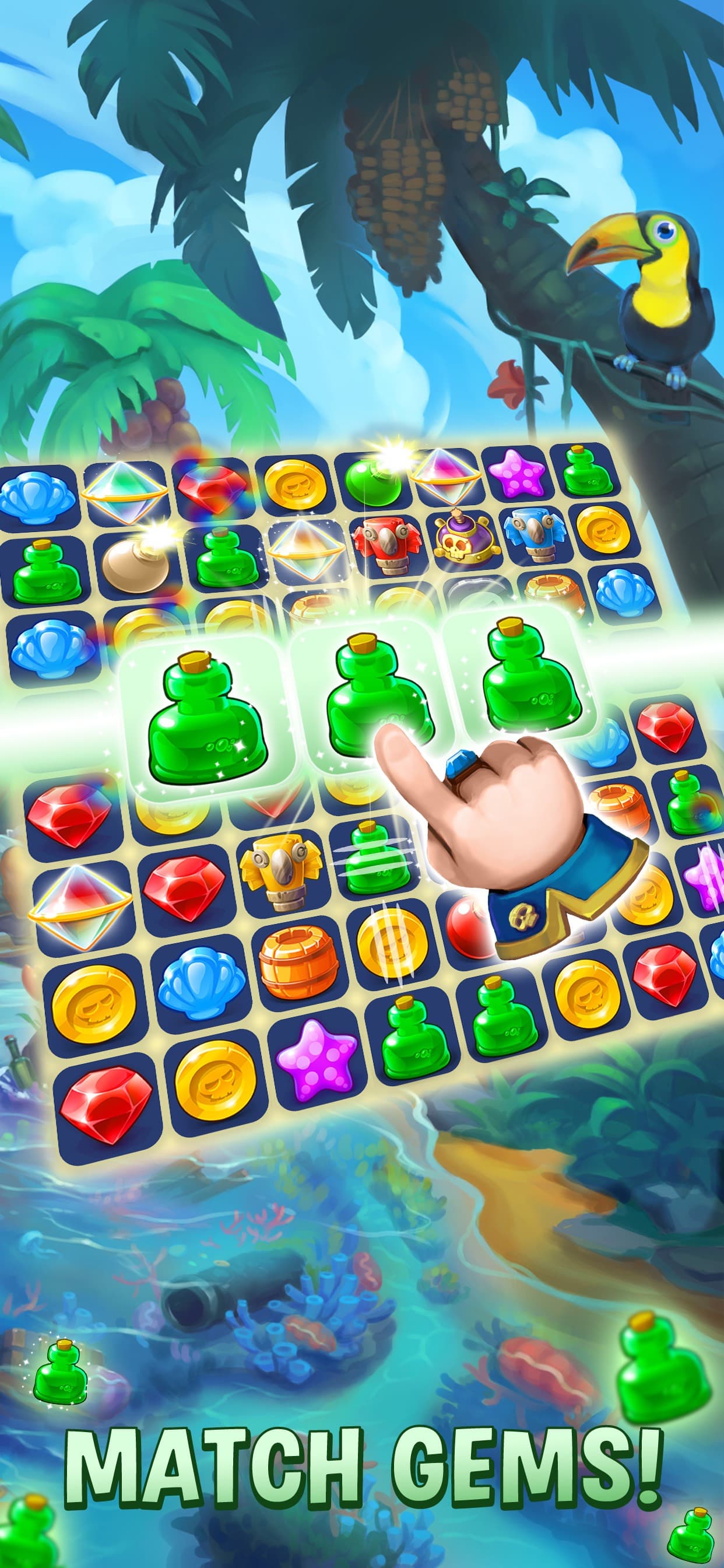 Pirates & Pearls: Match 3 Game screenshot 1 - screenshot