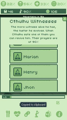 Cthulhu Virtual Pet screenshot 4 - screenshot