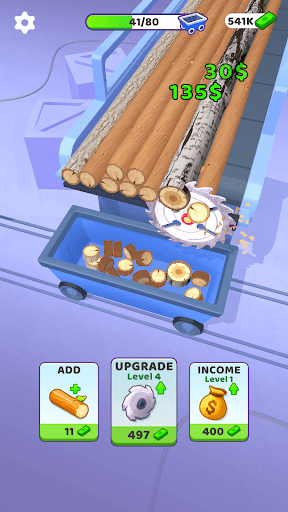 Idle Cutter: Wood Slice screenshot 1 - screenshot