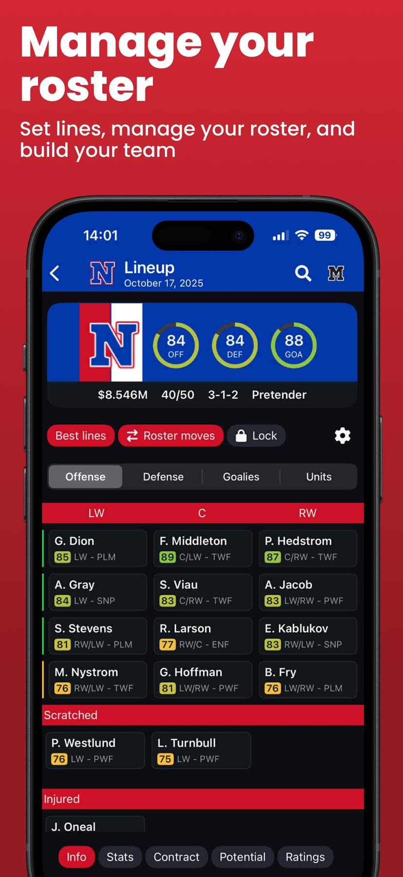 Hockey Legacy Manager 26 screenshot 1 - screenshot