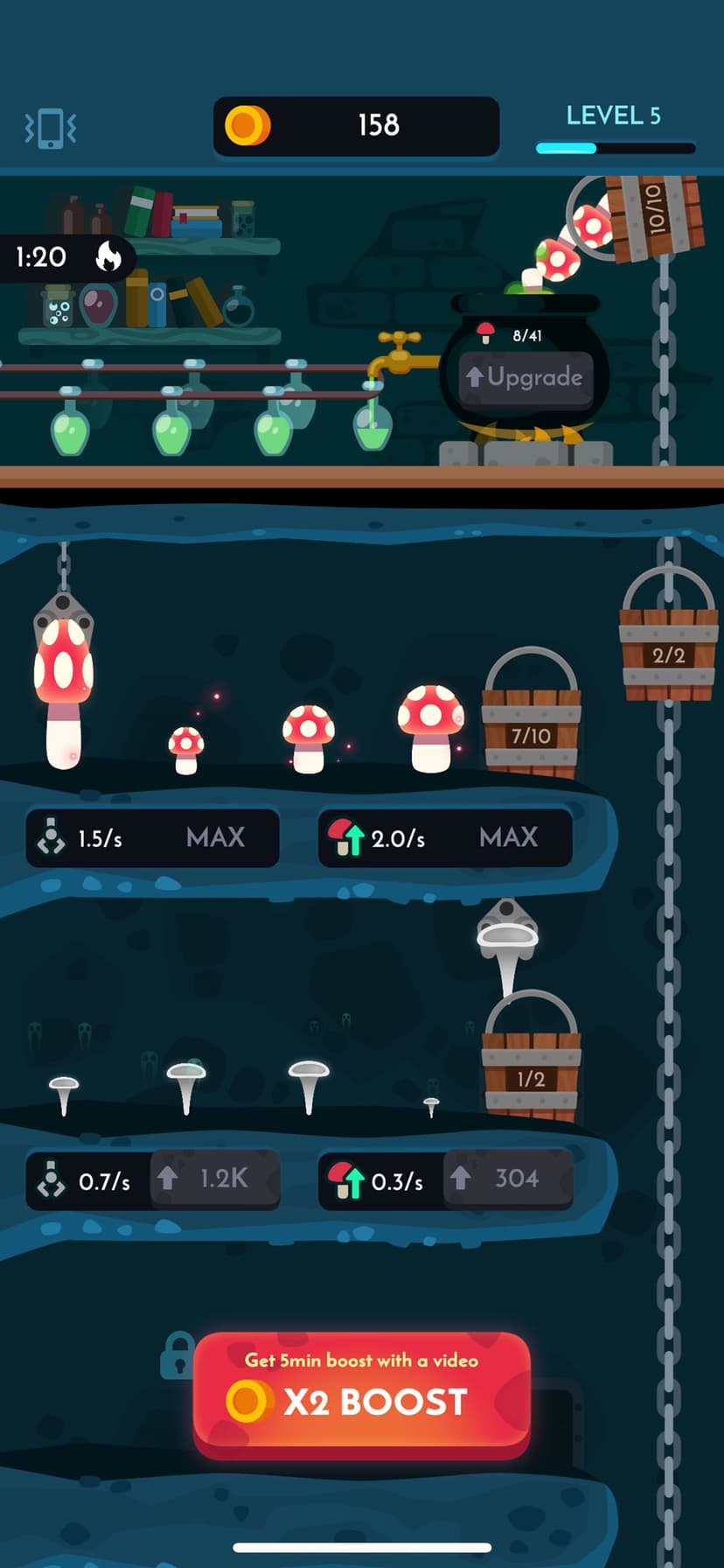 Magic Mushrooms - Idle Game screenshot 1 - screenshot