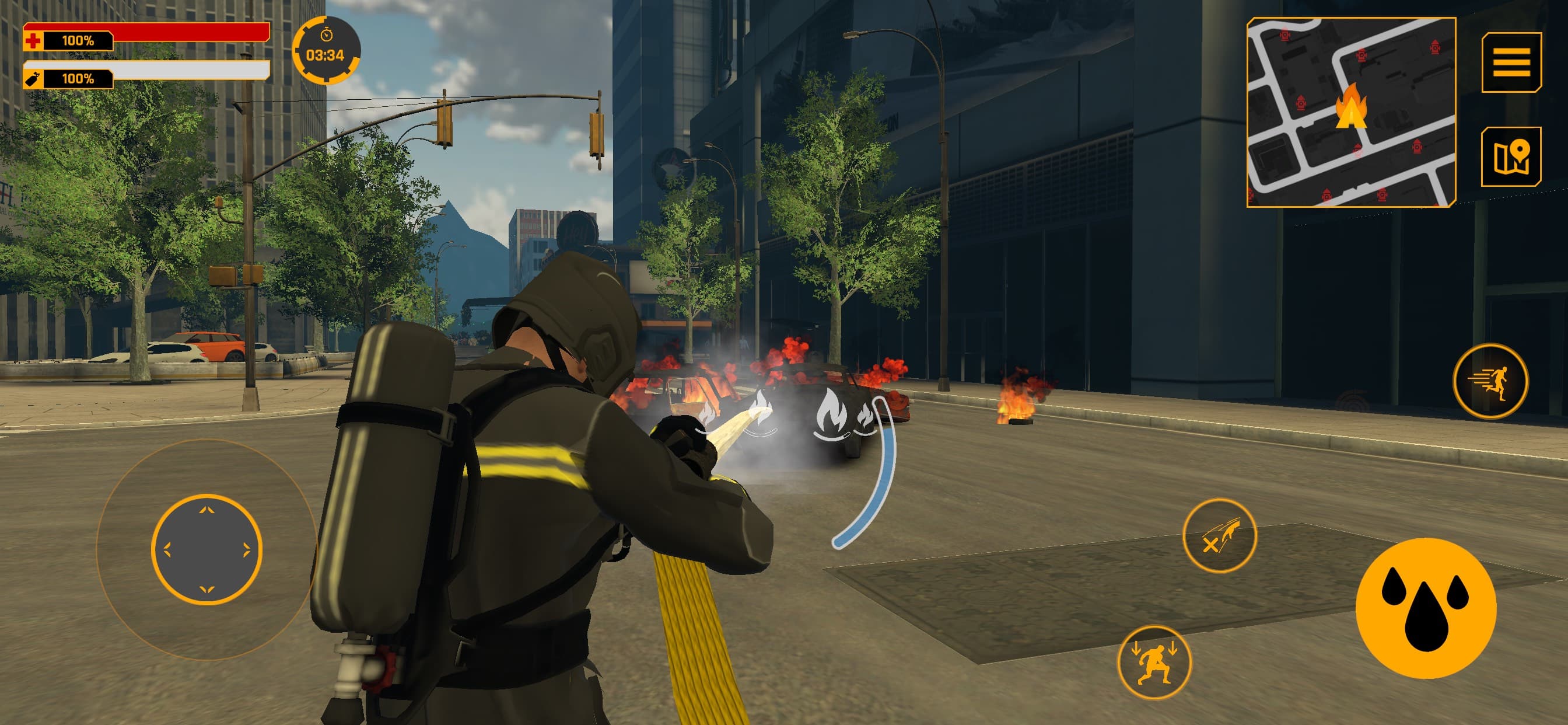 Firefighter:Car fire truck sim screenshot 5 - screenshot