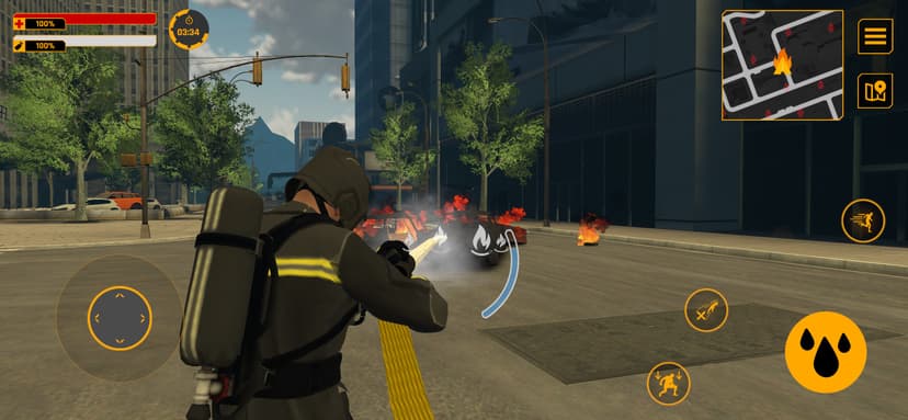 Firefighter:Car fire truck sim screenshot 5 - screenshot