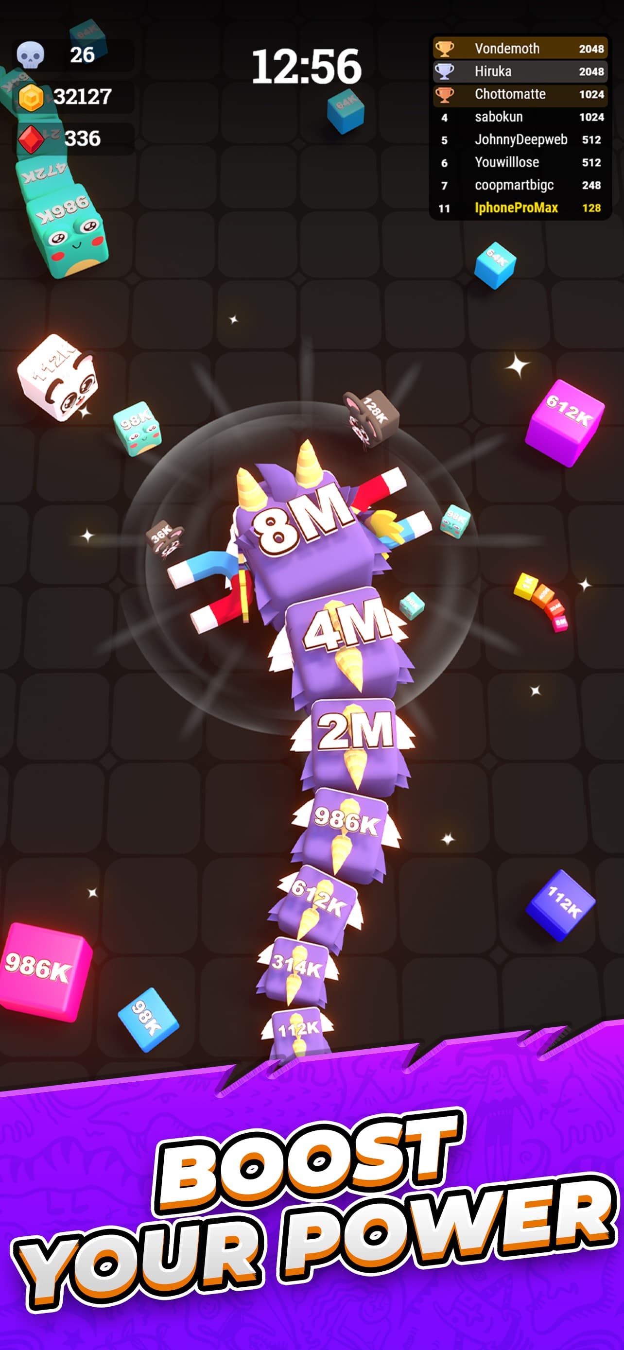 Jelly Cube Snake io screenshot 3 - screenshot