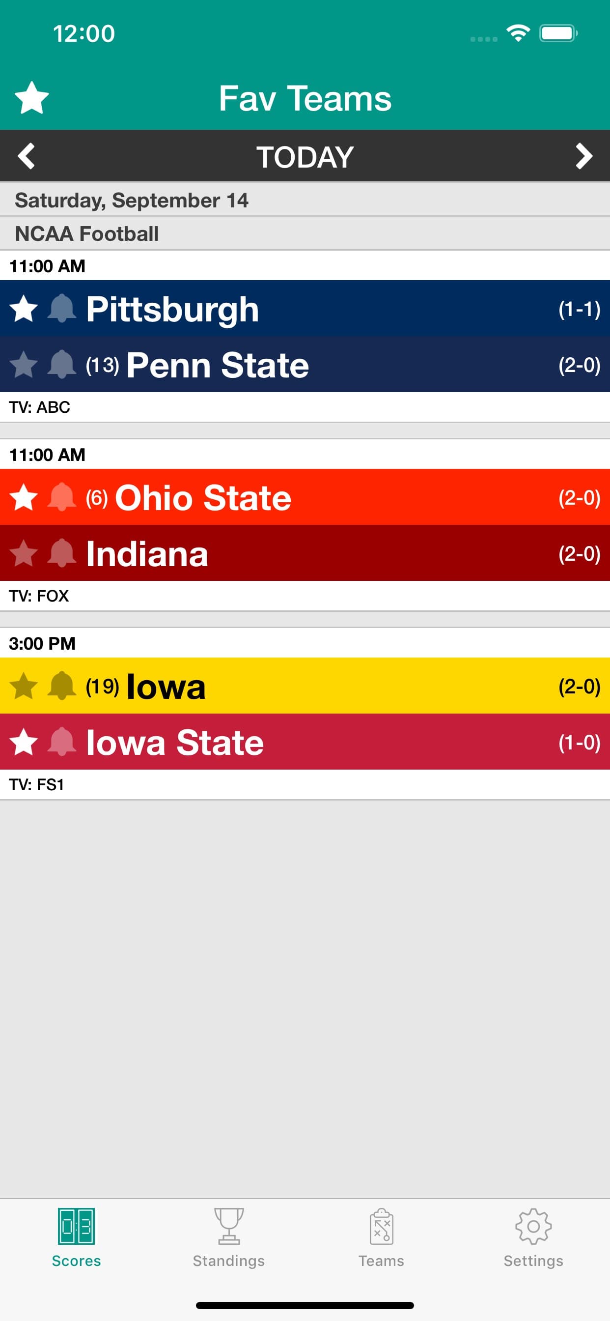 College Football Scores Live screenshot 2 - screenshot