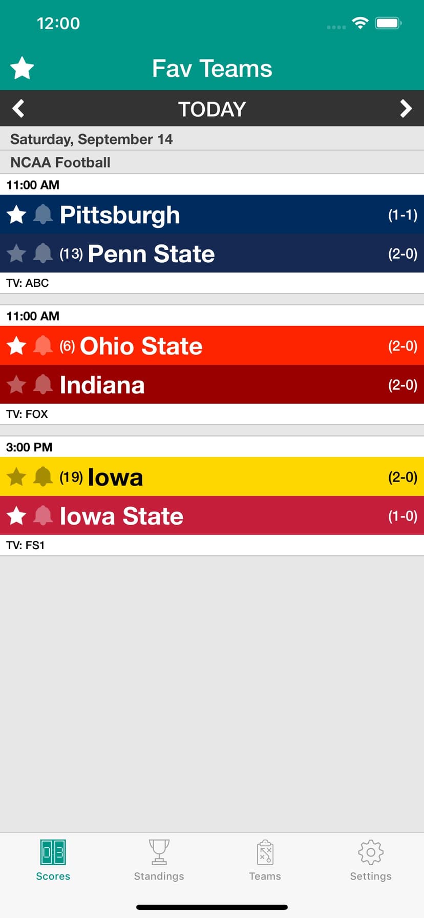 College Football Scores Live screenshot 2 - screenshot