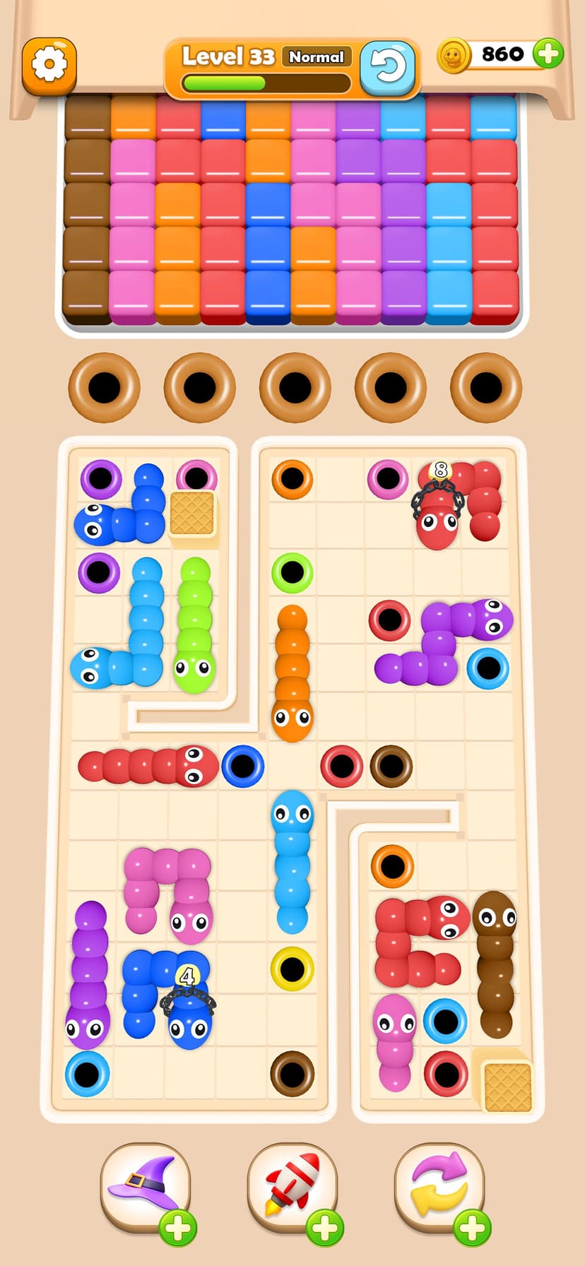 Worm Color Blast screenshot 4 - screenshot