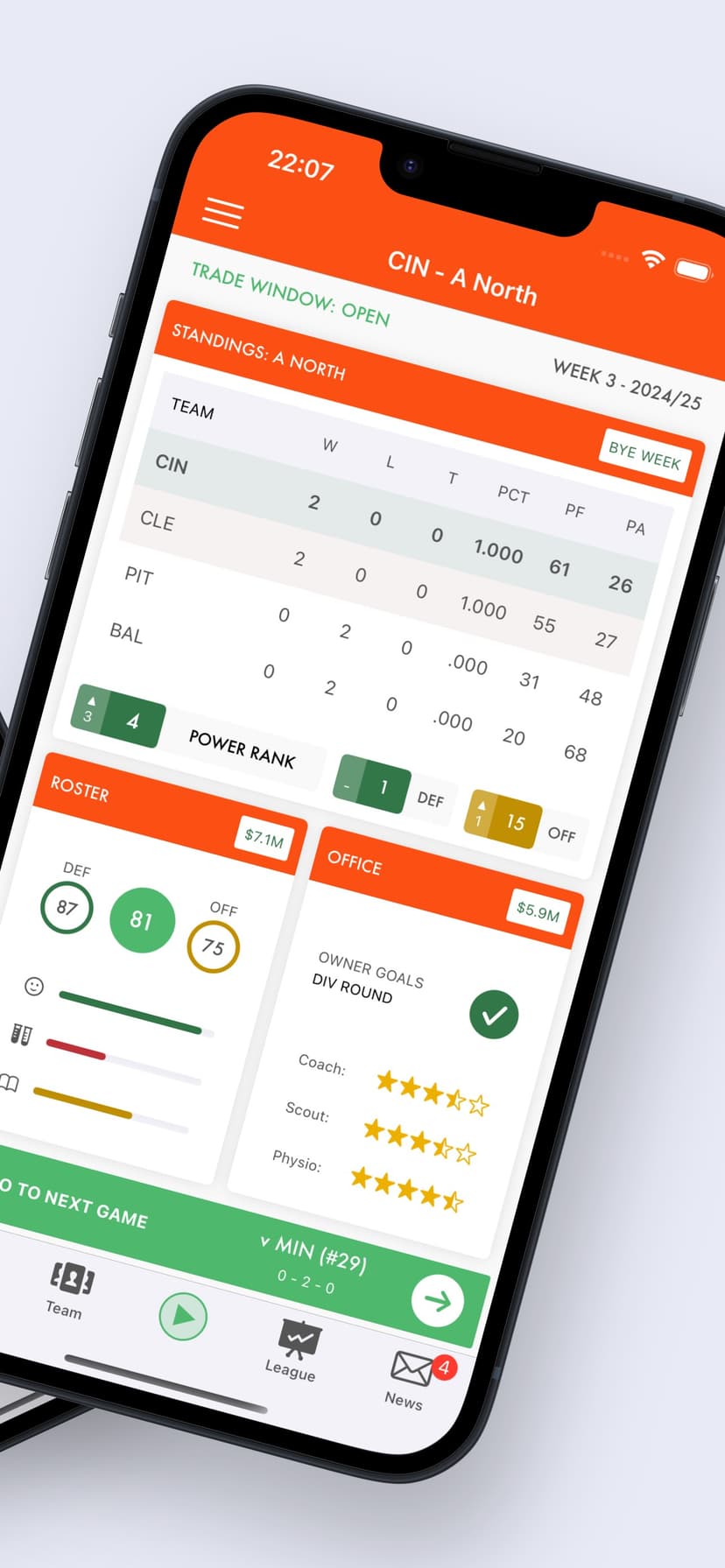 Pocket GM 3: Football Sim screenshot 2 - screenshot