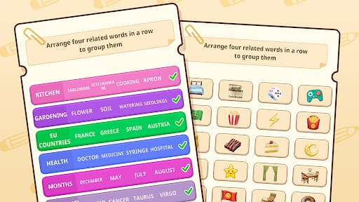 Associated Word Sort - Puzzle screenshot 1 - screenshot