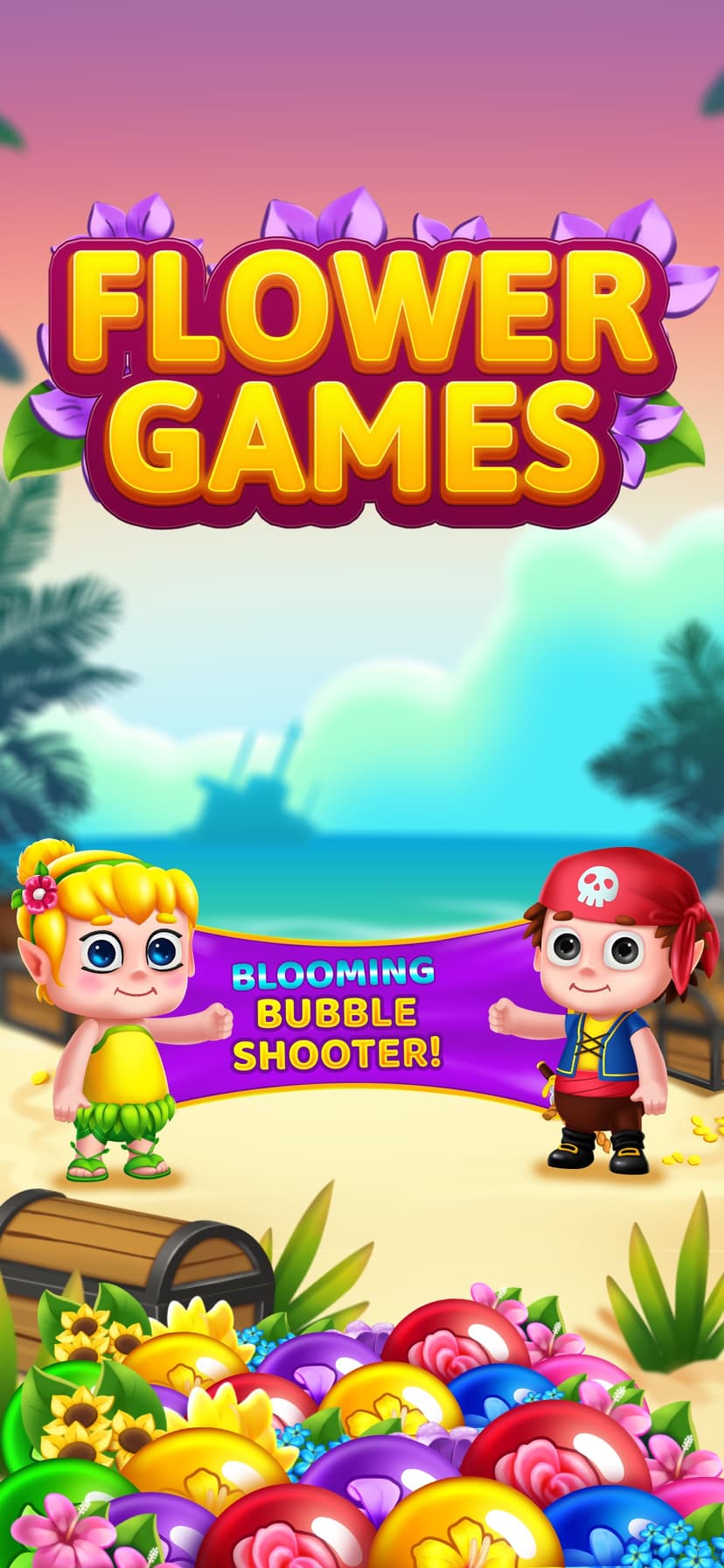 Flower Games - Bubble Pop 2024 screenshot 3 - screenshot