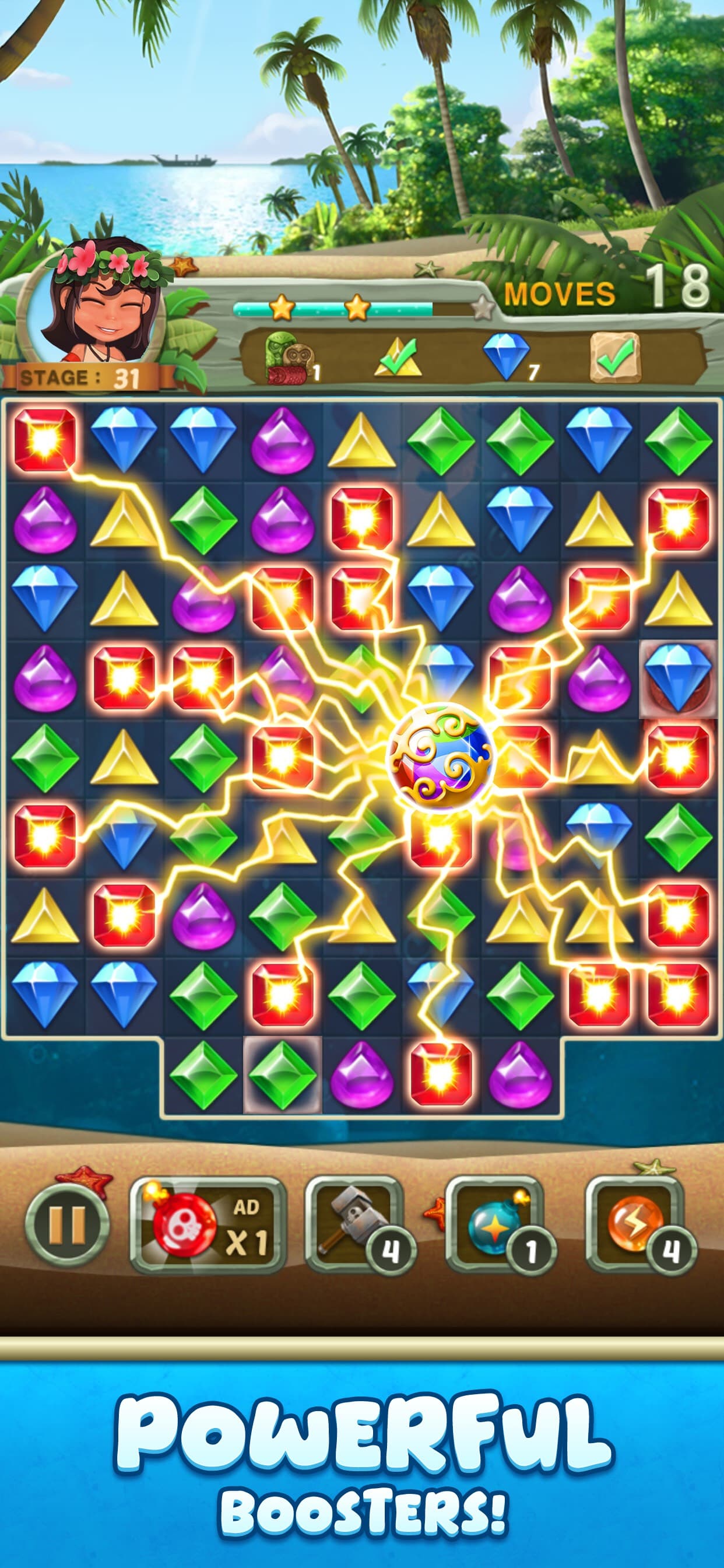 Paradise Jewel: Match-3 Puzzle screenshot 4 - screenshot