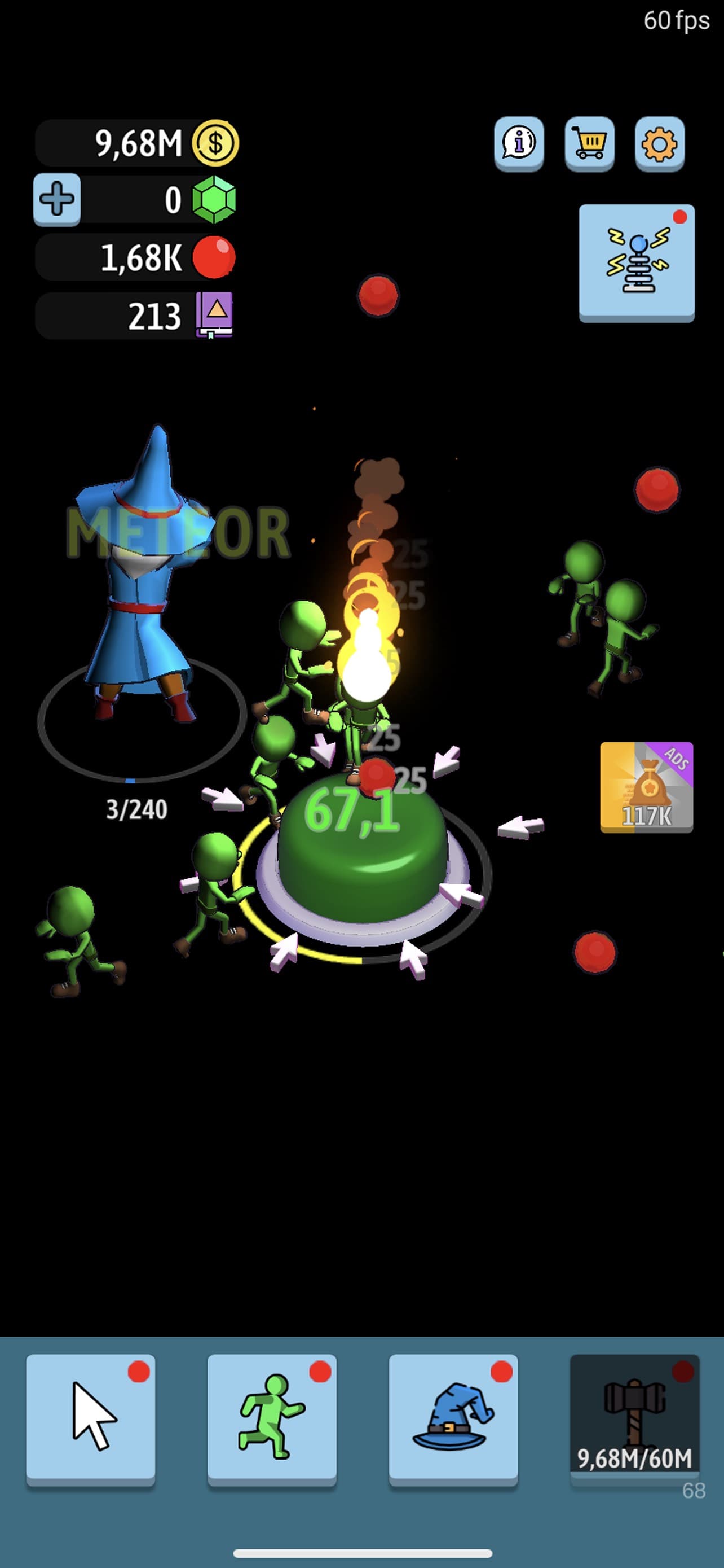Green button: Idle clicker screenshot 7 - screenshot