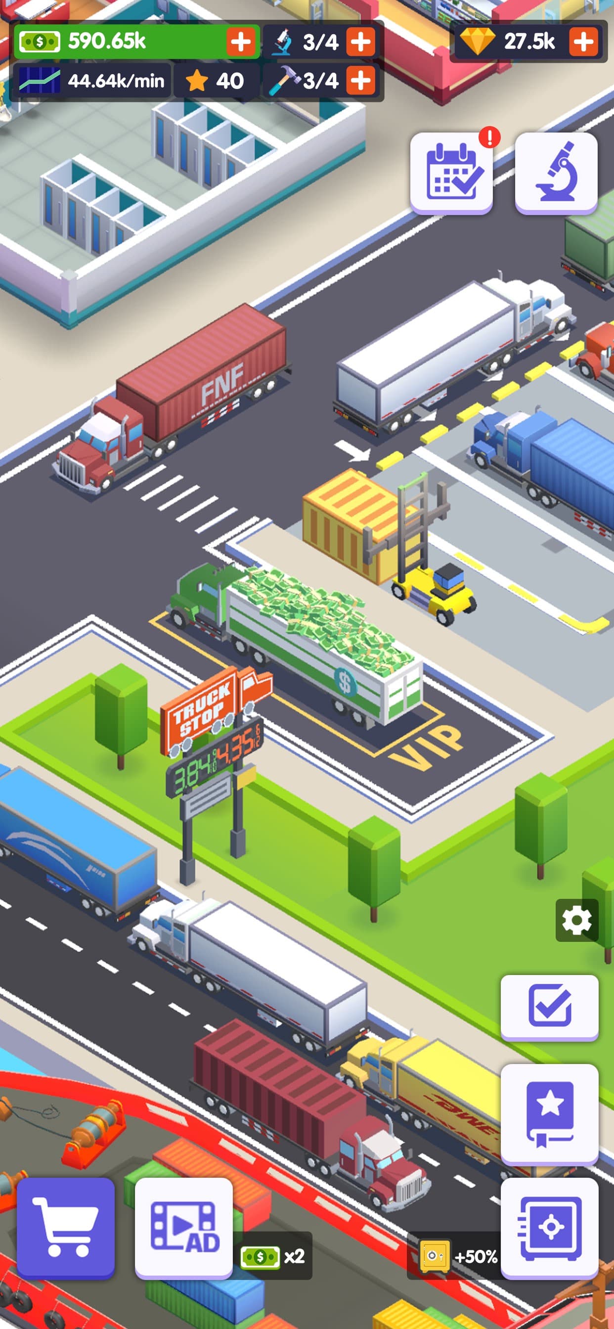 Truck Stop Tycoon-idle game screenshot 1 - screenshot
