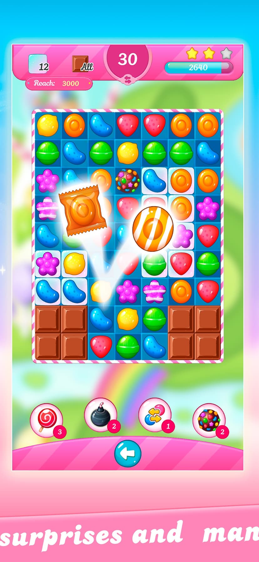 Candy Match 3: Sweet Lands screenshot 2 - screenshot