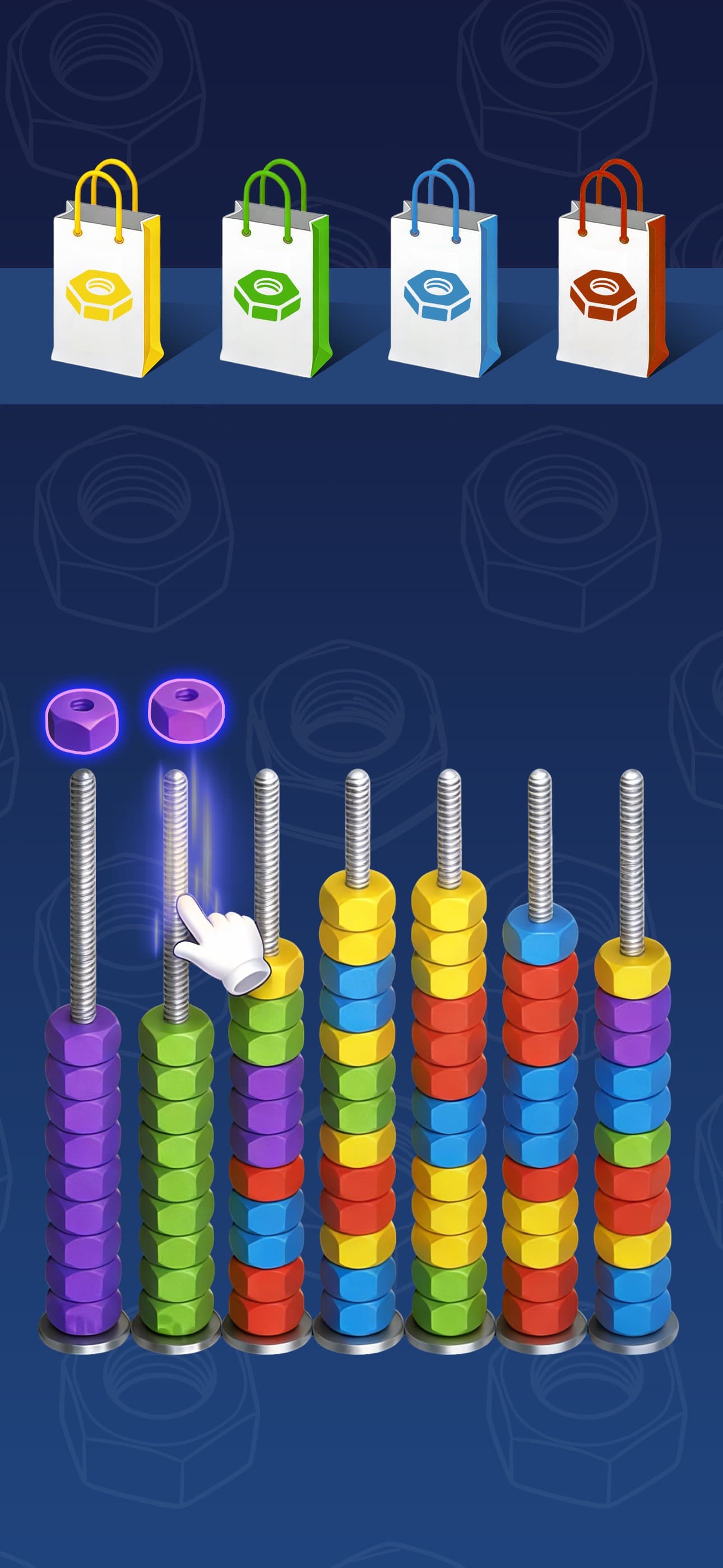 3D Nuts Sort screenshot 3 - screenshot