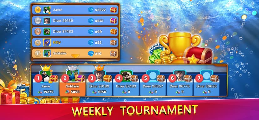 Solitaire UnderSea Tripeaks screenshot 3 - screenshot