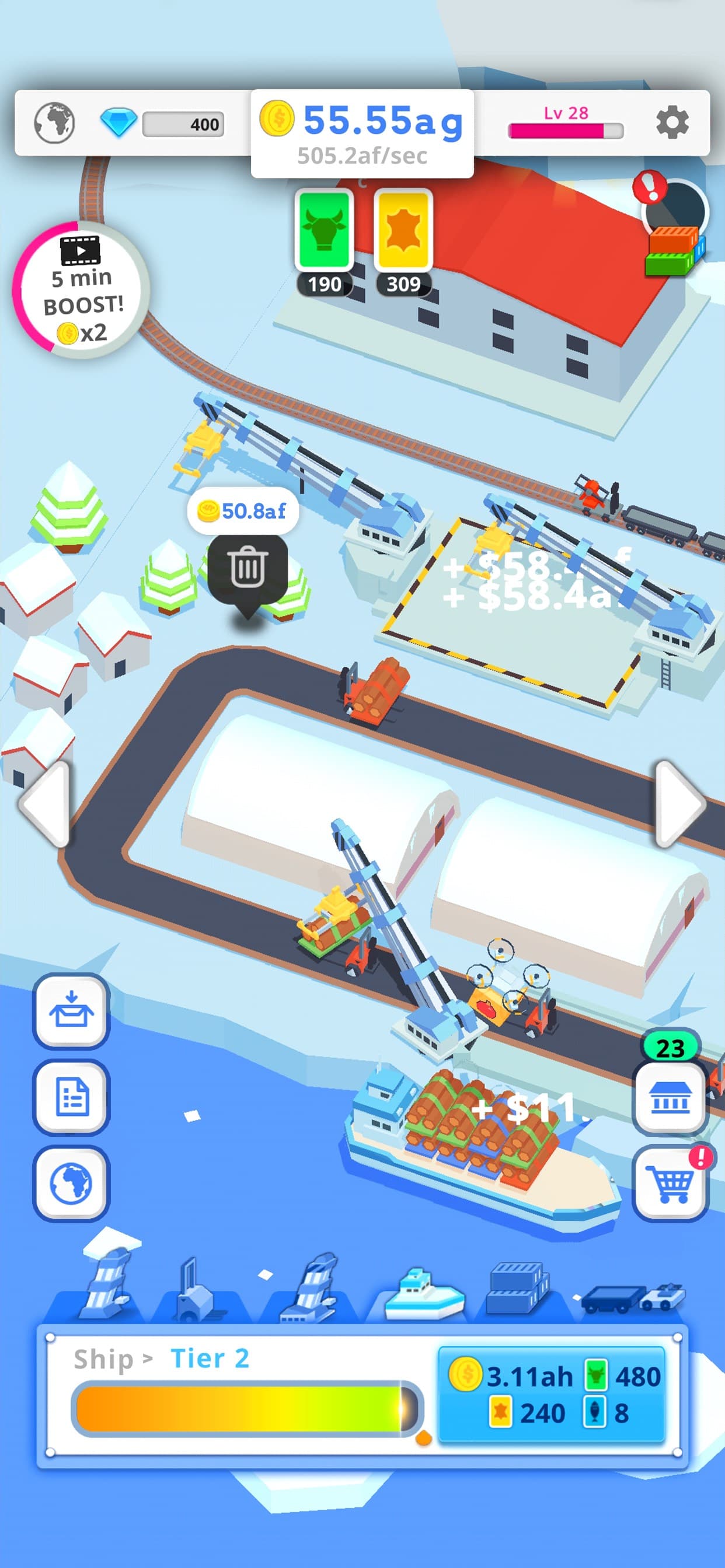Idle Port - Sea game screenshot 4 - screenshot