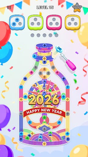 Unscrew Nuts Sort®: Pin Puzzle screenshot 8 - screenshot