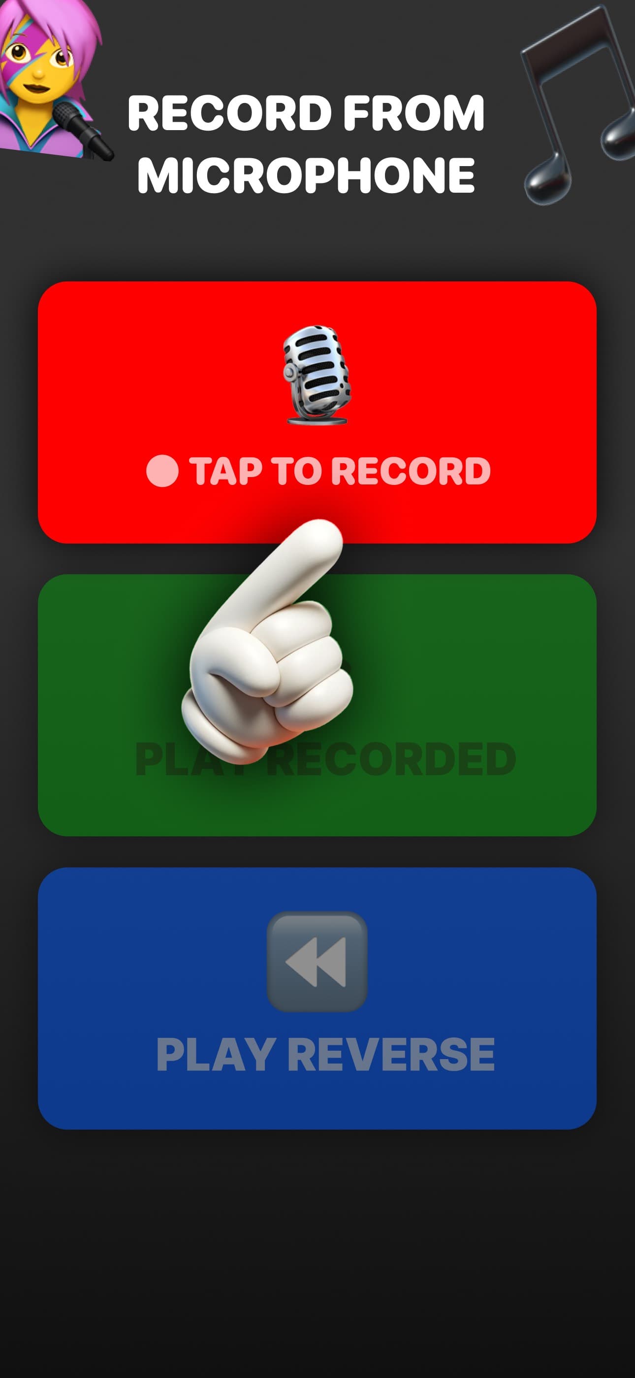 Reverse Singing screenshot 1 - screenshot