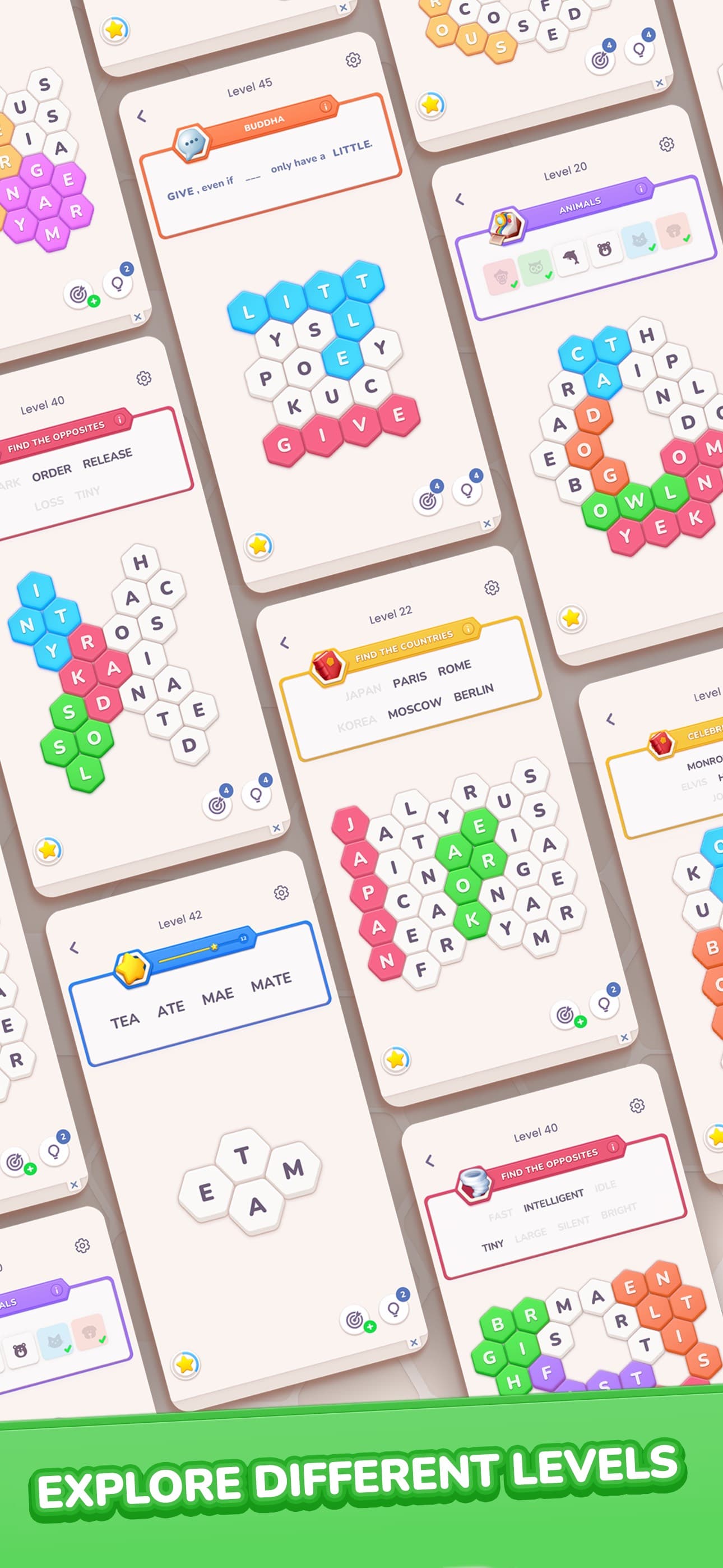 Hexa Search: Word Puzzle screenshot 3 - screenshot