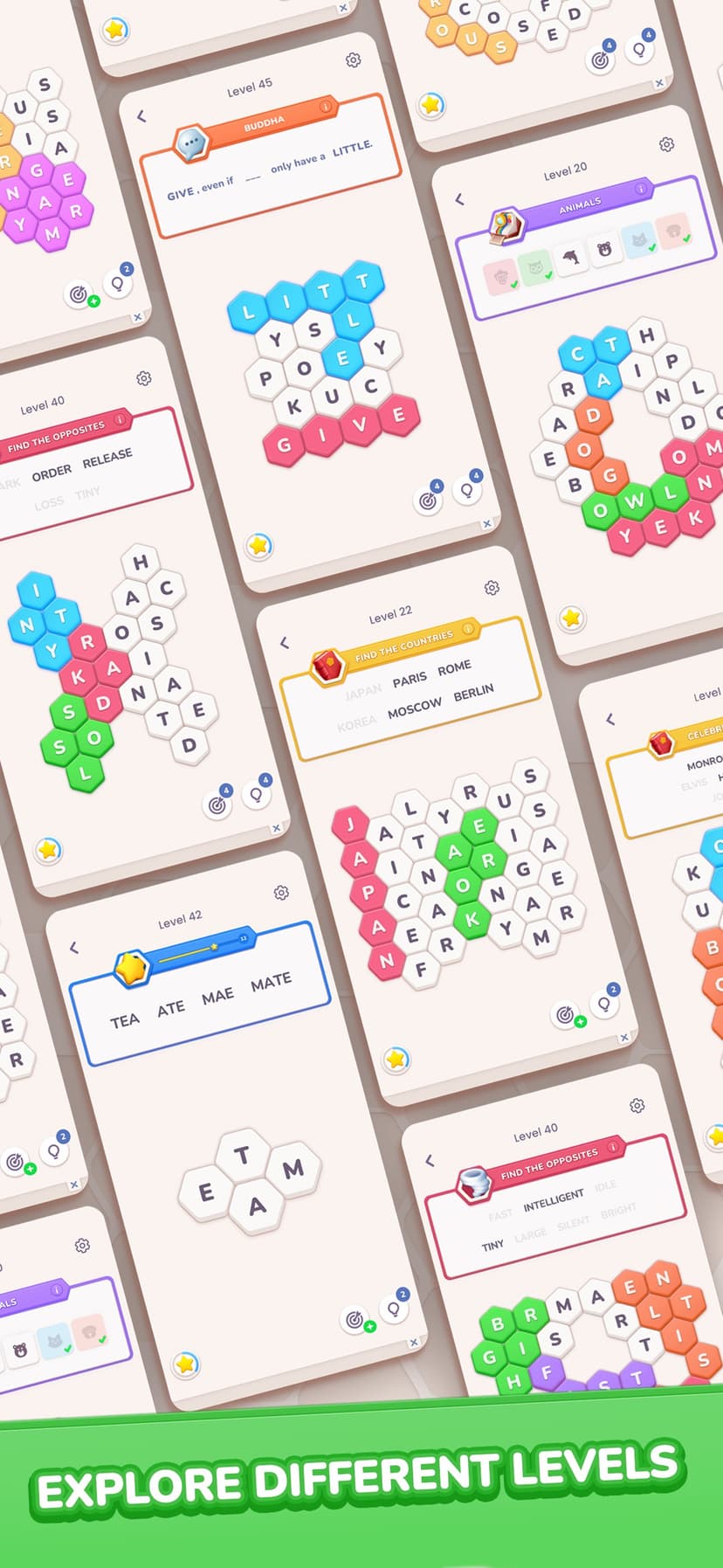 Hexa Search: Word Puzzle screenshot 3 - screenshot