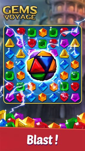 Gems Voyage - Match 3 & Blast screenshot 1 - screenshot