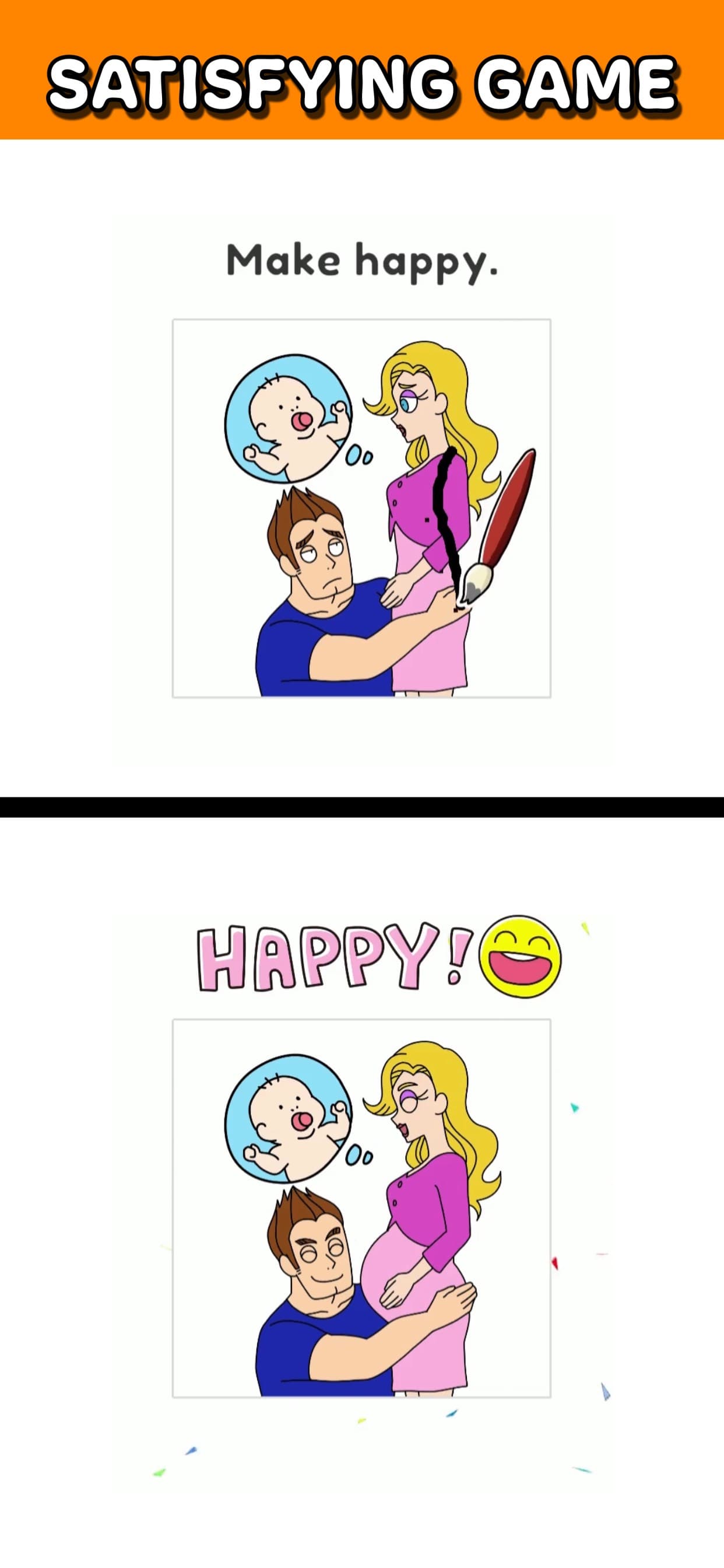 Draw Happy Baby : Puzzle Game screenshot 3 - screenshot
