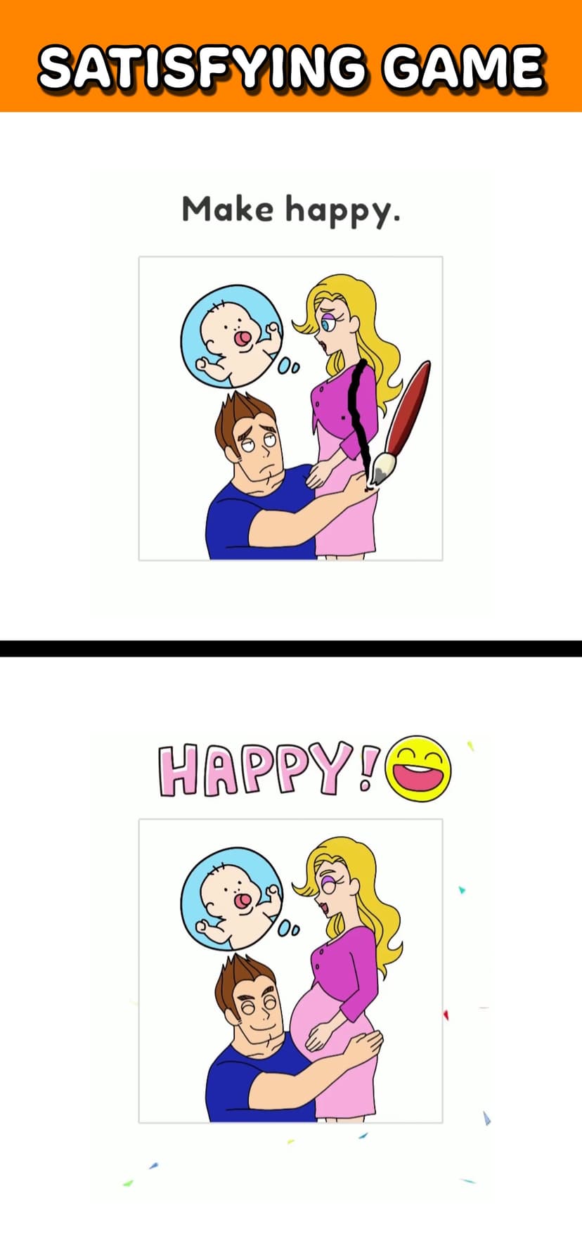 Draw Happy Baby : Puzzle Game screenshot 3 - screenshot