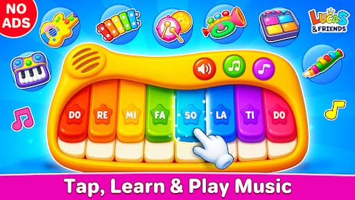 Kids Music: Piano, Xylo, Drums screenshot 1 - screenshot