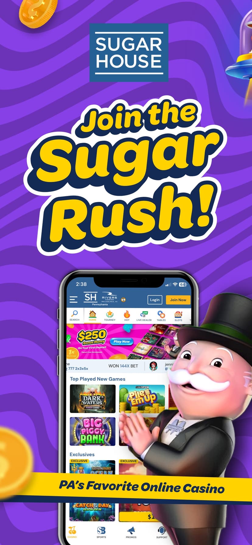 PlaySugarHouse Casino & Sports screenshot 1 - screenshot