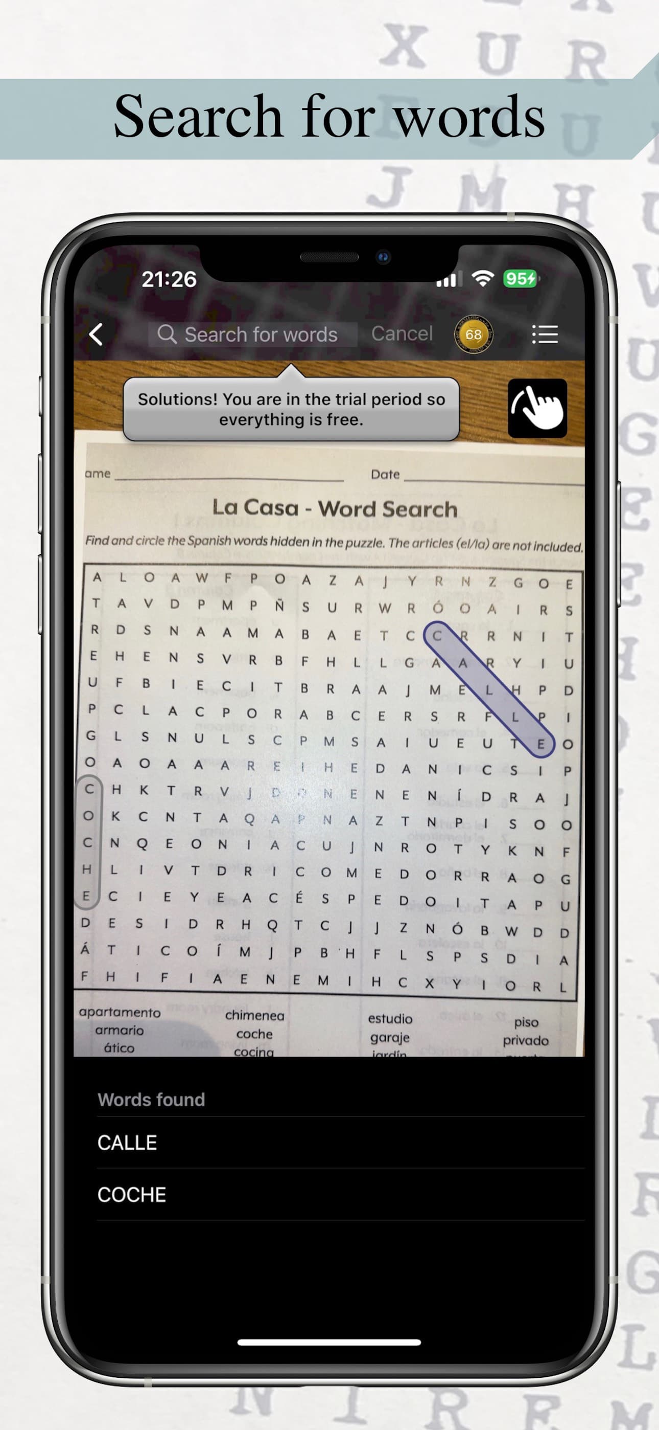 Word Search Scanner and Solver screenshot 1 - screenshot