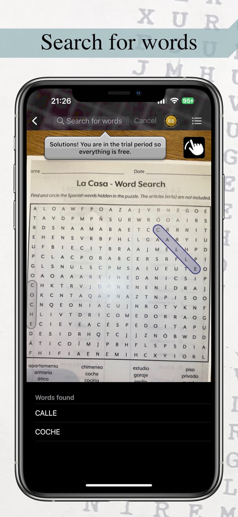Word Search Scanner and Solver screenshot 1 - screenshot