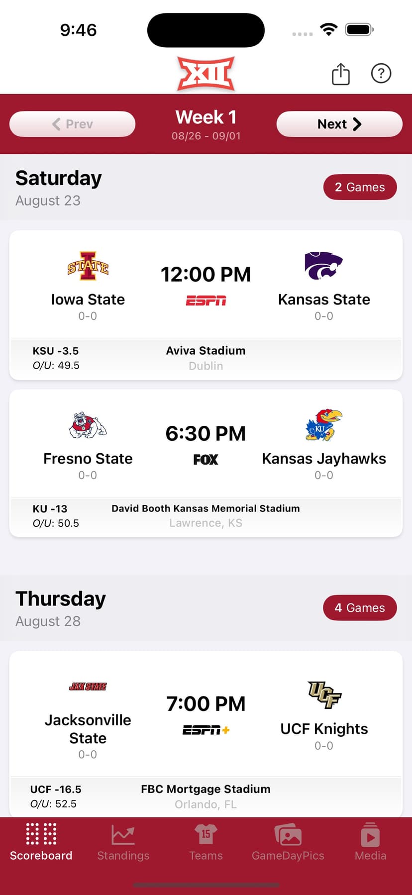 GameDay Live: College Football screenshot 7 - screenshot