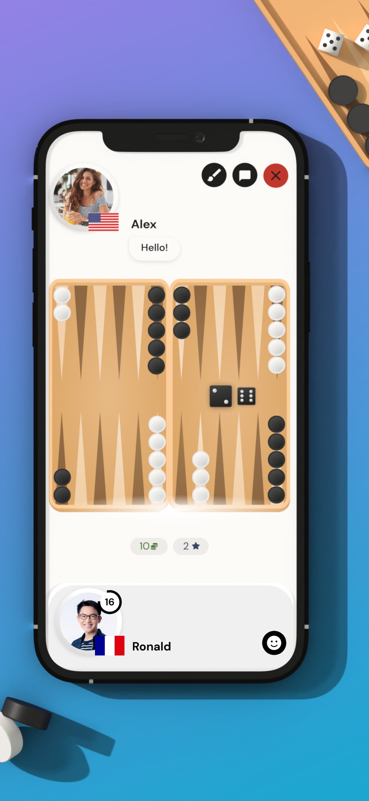 Backgammon Pro Online screenshot 1 - screenshot