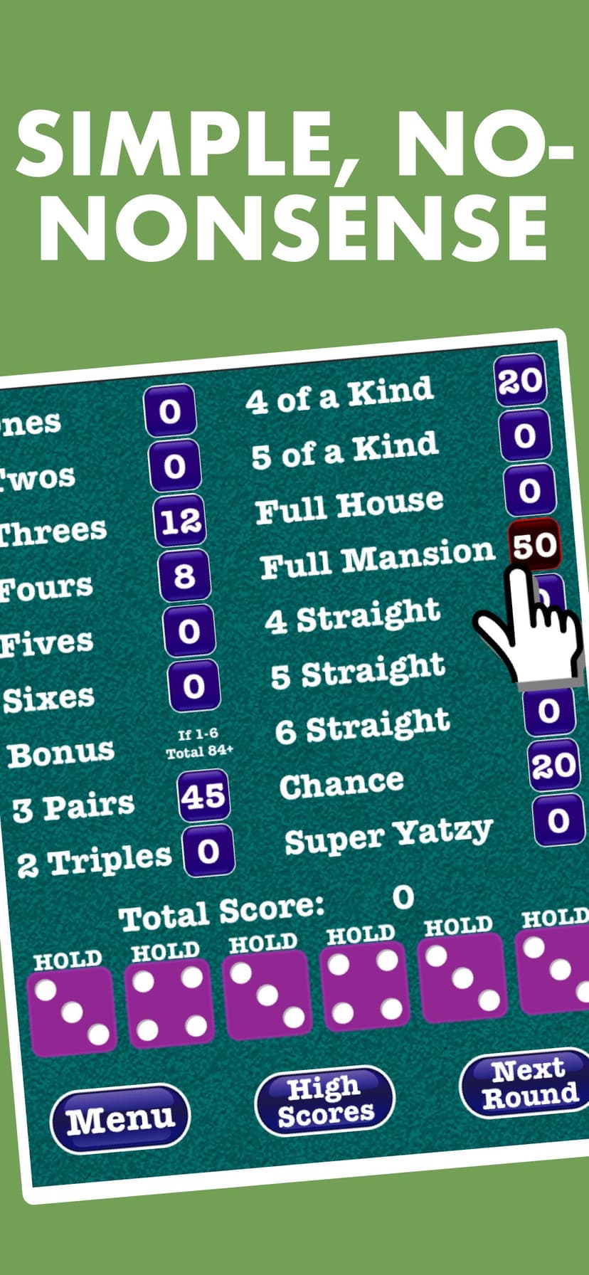 Super Yatzy - Six Dice of Fun! screenshot 1 - screenshot